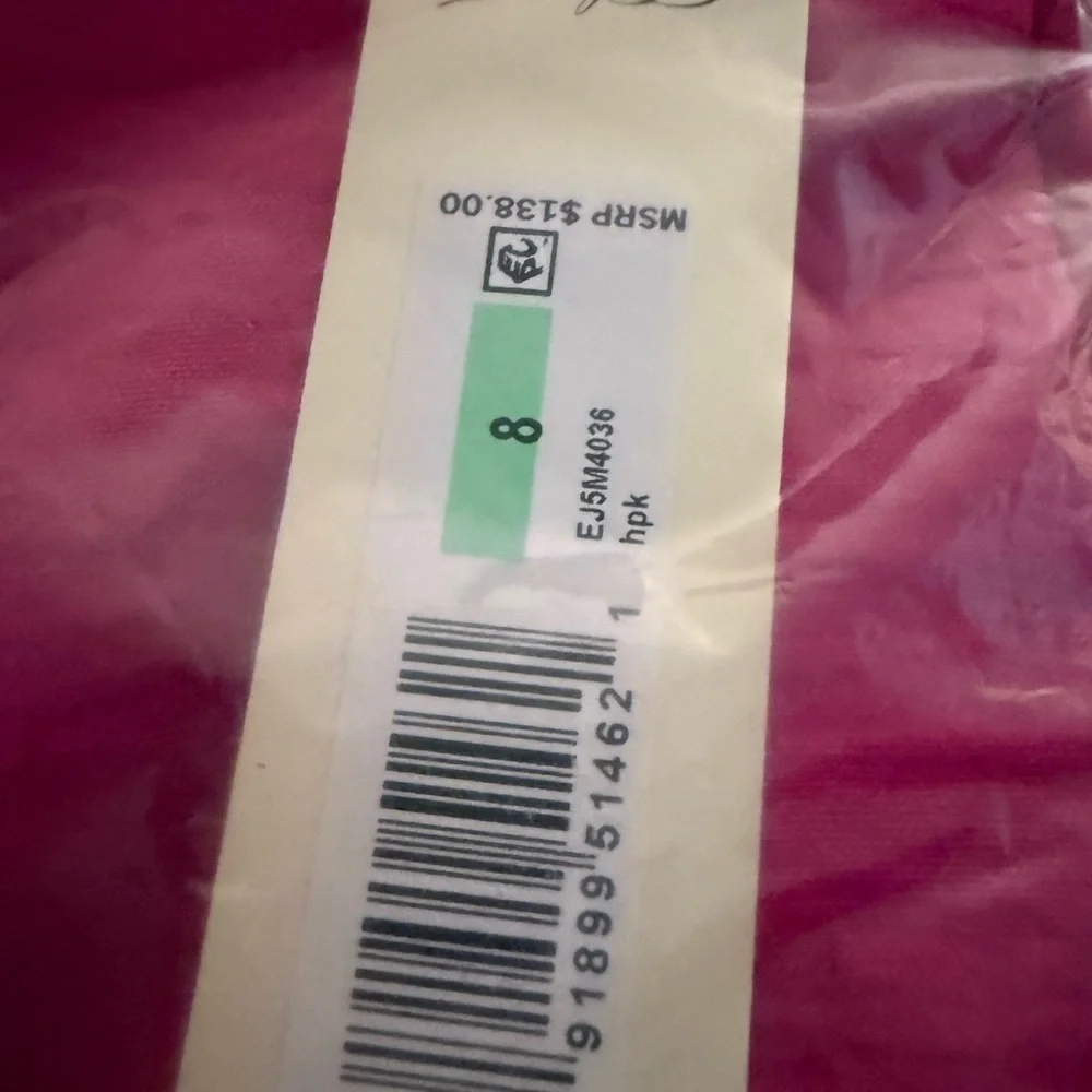 Eliza J Vibrant Hot Pink Long Sleeve Tiered Dress NWT 8